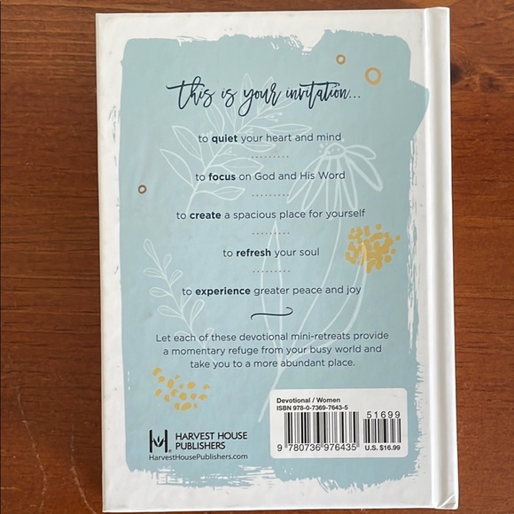 Kathi Lipp, An Abundant Place, Devotional Hardcover Book with Floral Design - Picture 2 of 5